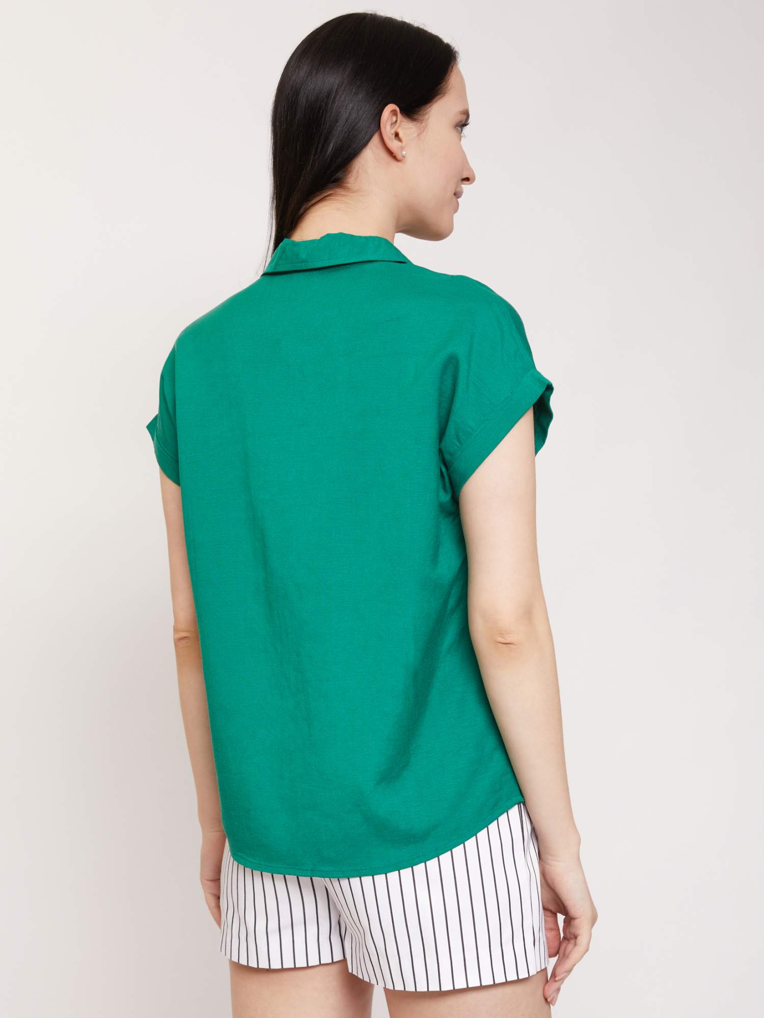 Рубашка женская Zolla z2212512621337000 зеленая XS