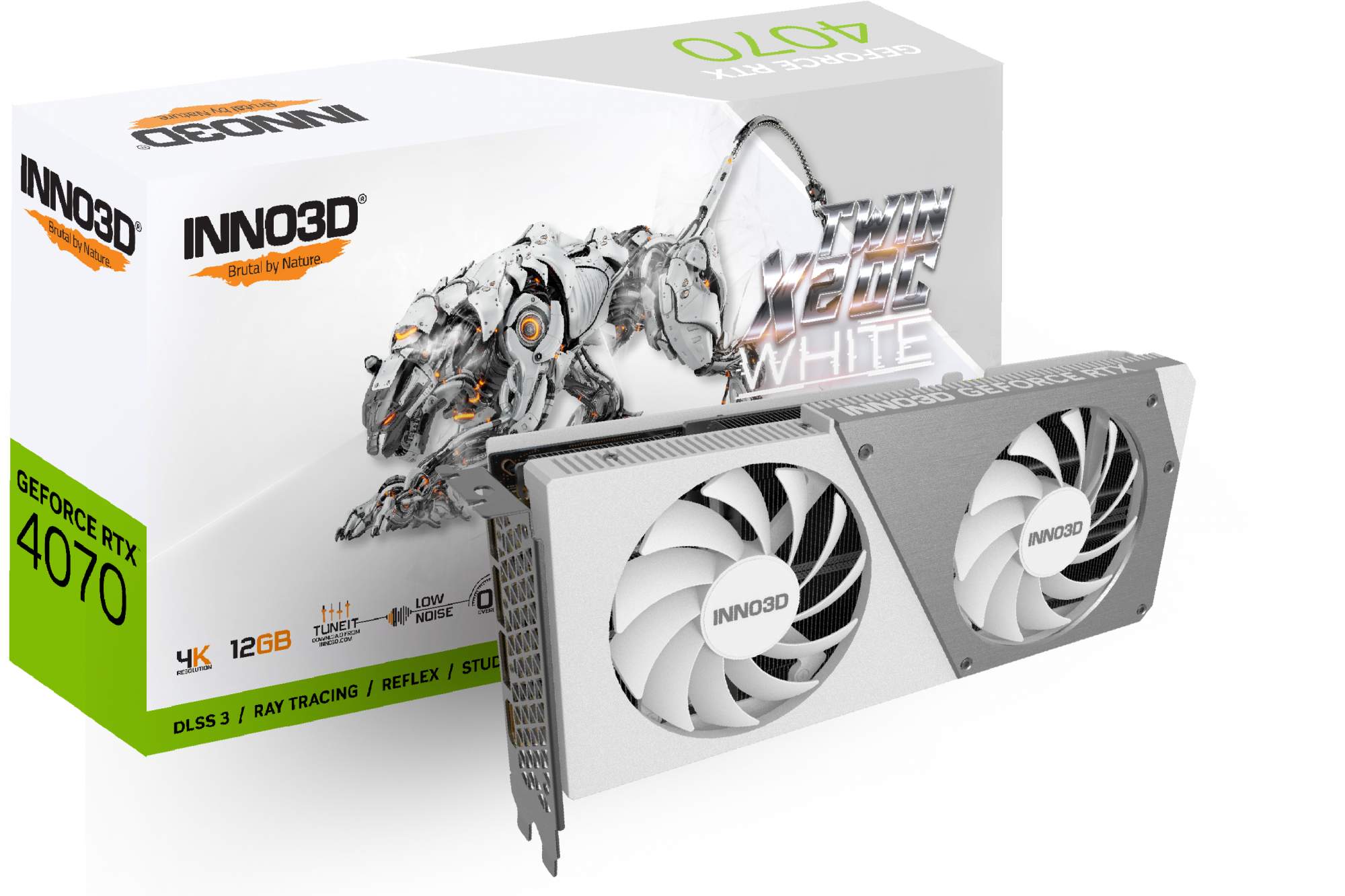 Видеокарта Inno3D NVIDIA GeForce RTX 4070 TWIN X2 OC WHITE, купить в ...