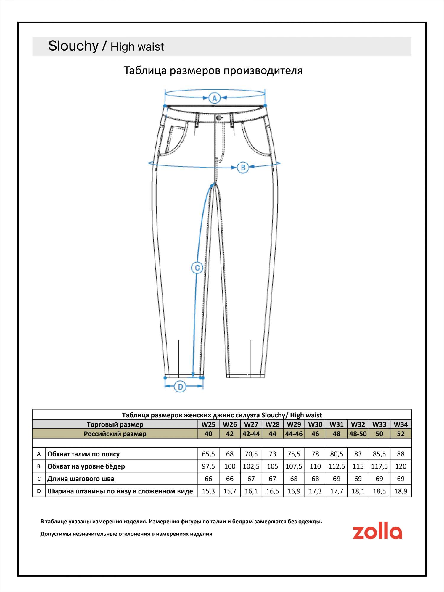 Размер джинсов манго