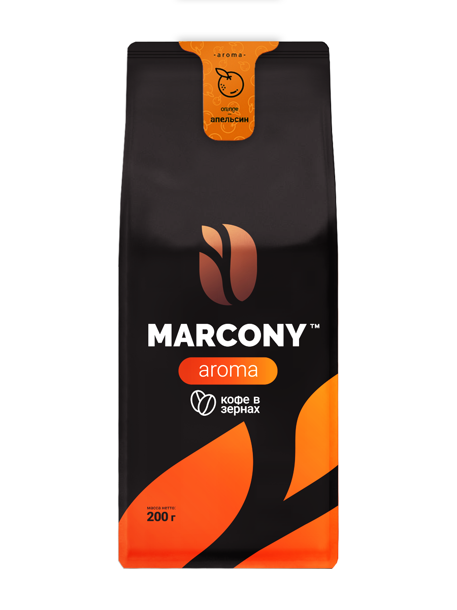 Marcony Купить кофе молотый MARCONY AROMA со вкусом апельсина 200г, цены на ...