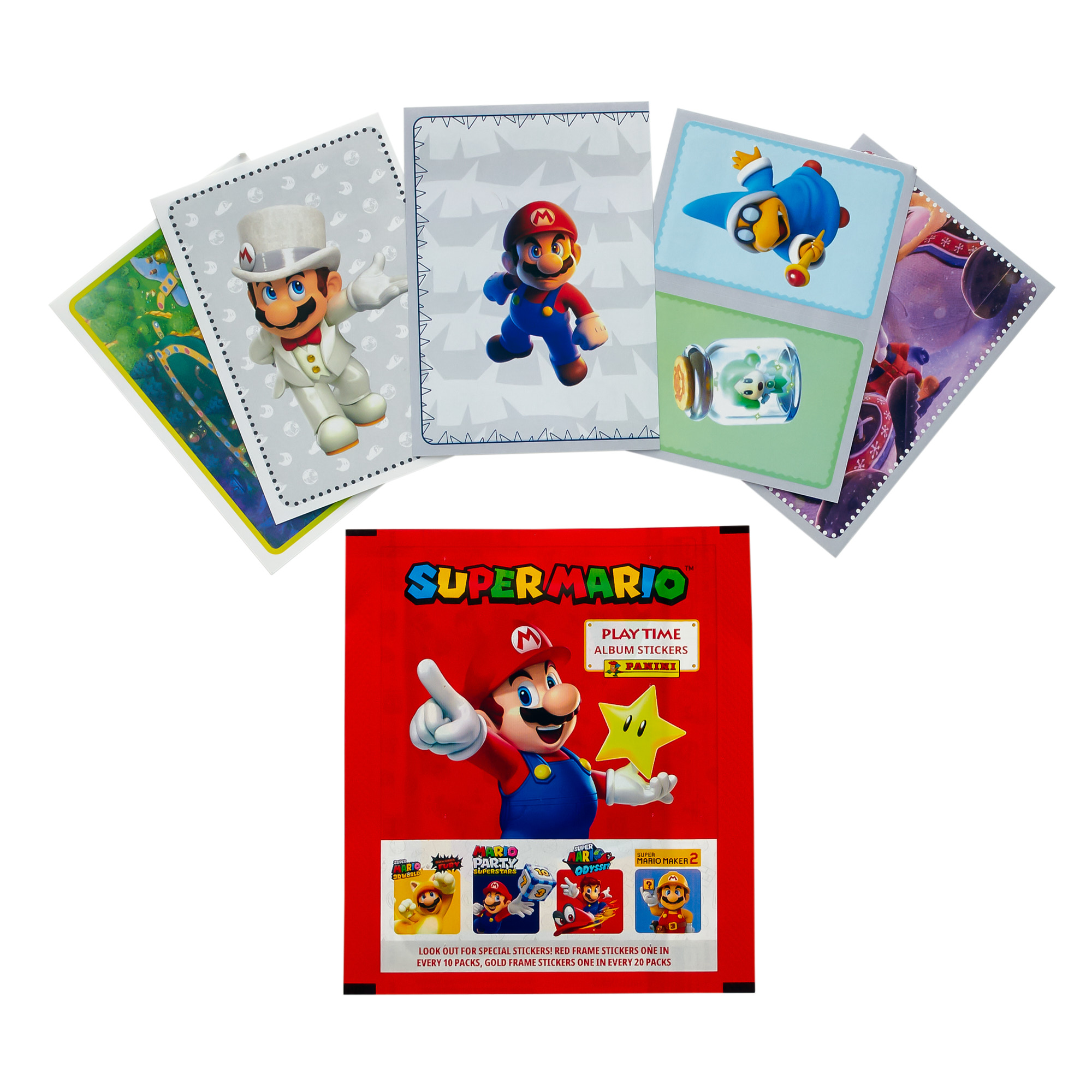 50 пакетиков наклеек Panini Super Mario Супер Марио (250 наклеек) – купить  в Москве, цены в интернет-магазинах на Мегамаркет