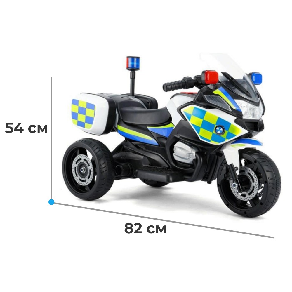 Детский электромобиль - Полицейский электрический мотоцикл (77x41x35 см) –  купить в Москве, цены в интернет-магазинах на Мегамаркет