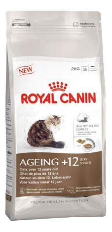 Сухой корм для кошек ROYAL CANIN Senior Ageing 12+, для пожилых, домашняя птица, 0,4кг