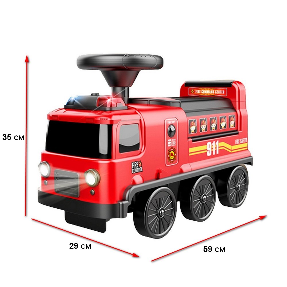 Детский электромобиль Пожарная машина с парковкой (59 х 38 х 35 см) –  купить в Москве, цены в интернет-магазинах на Мегамаркет