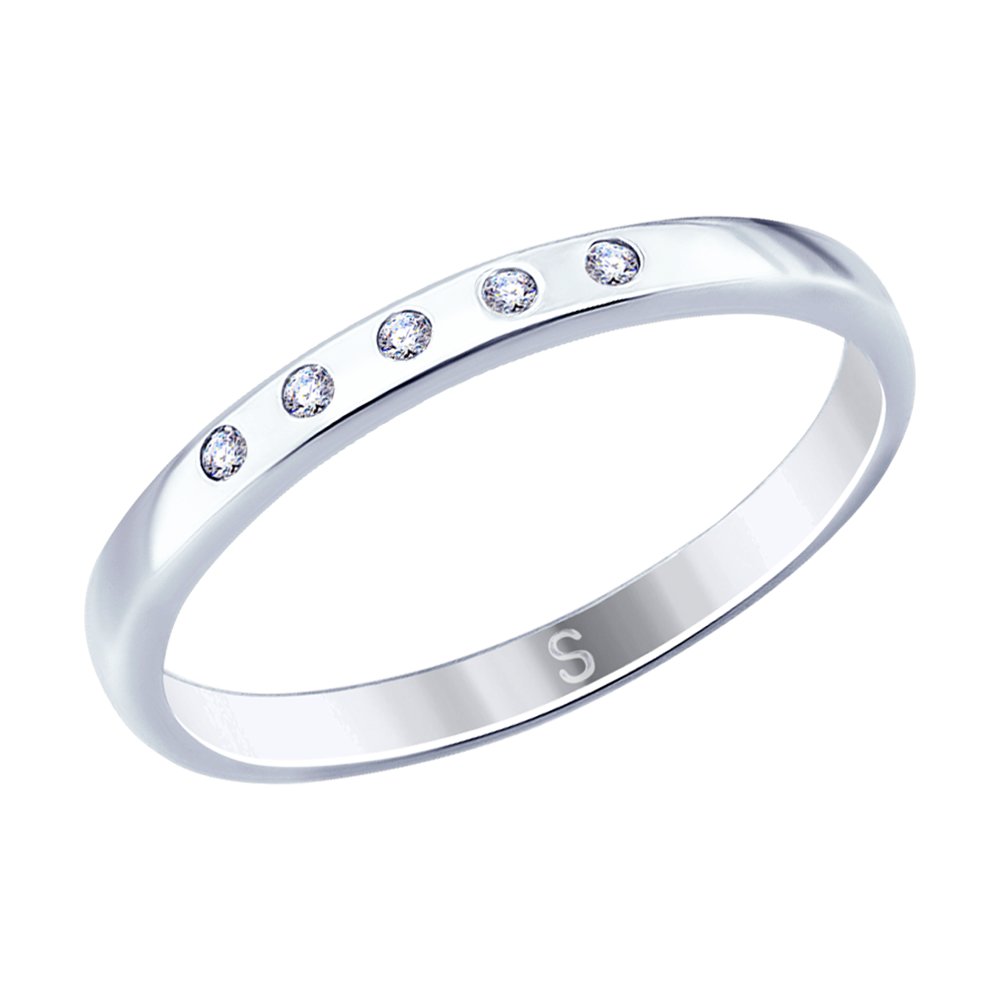 Кольцо из серебра с фианитом р.15 SOKOLOV 94012717