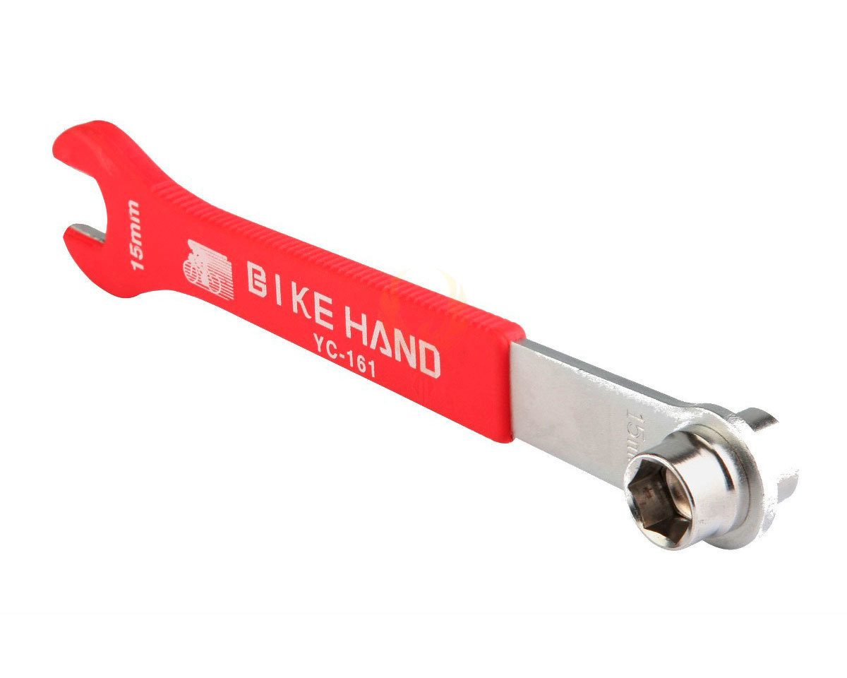 Ключ для педалей 14/15мм накидной + 15мм шлицевой Bike Hand YC-161