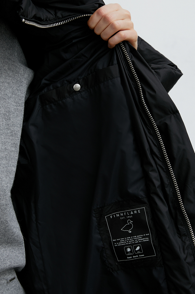 Пуховик-пальто женский Finn Flare FWB51062 черный XL