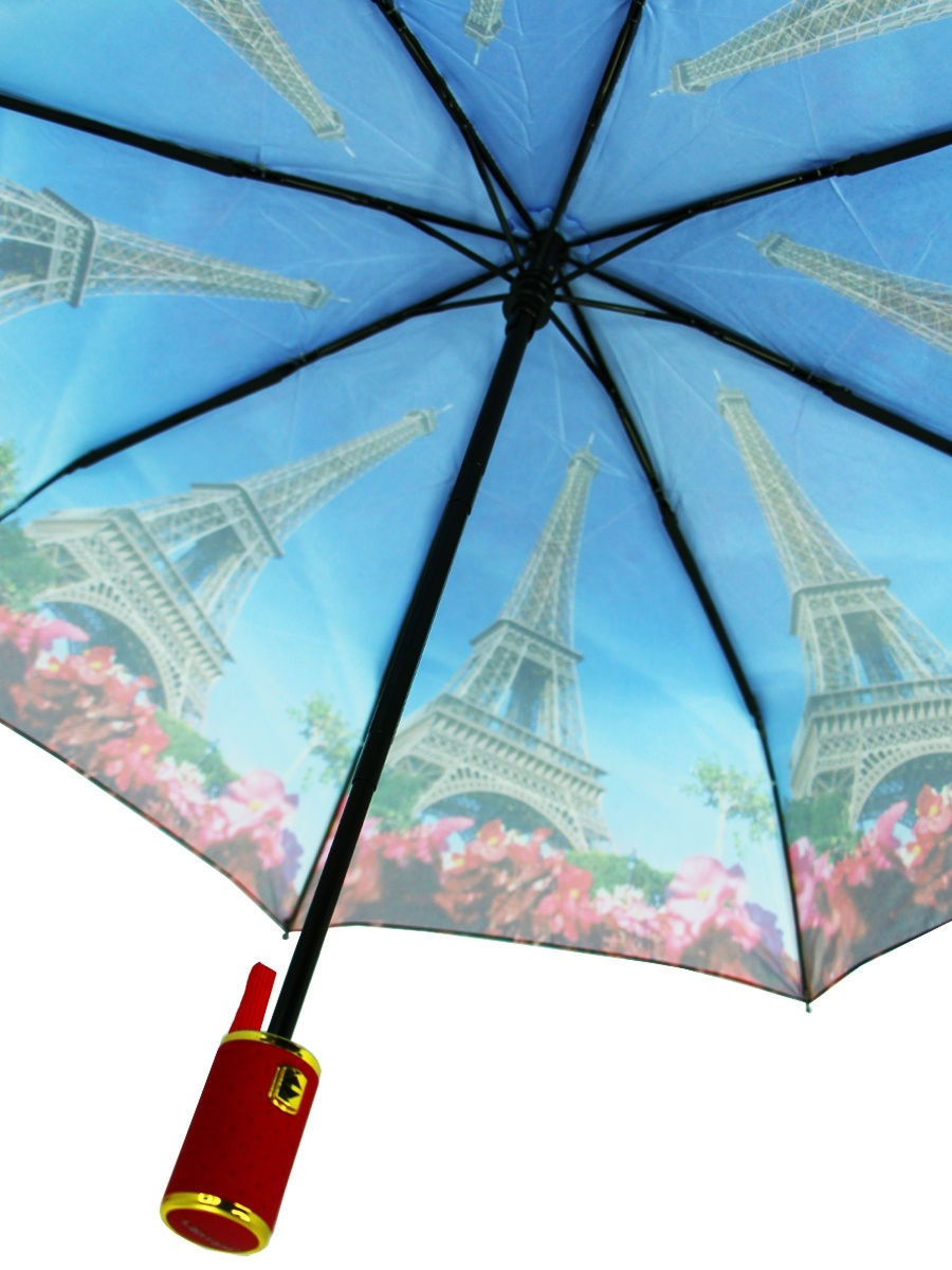 <b>Зонт</b> женский Lantana <b>Umbrella</b> L777 голубой/<b>красный</b> № 2.