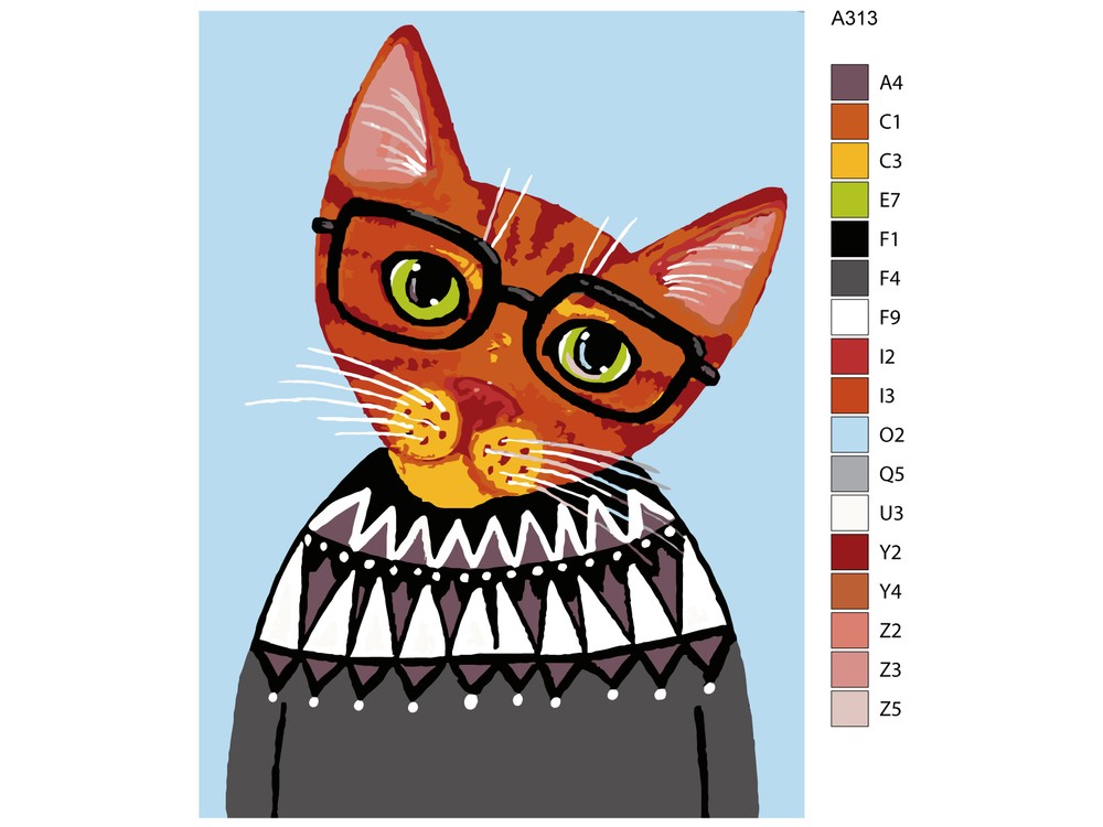 Картина по номерам коты в масках