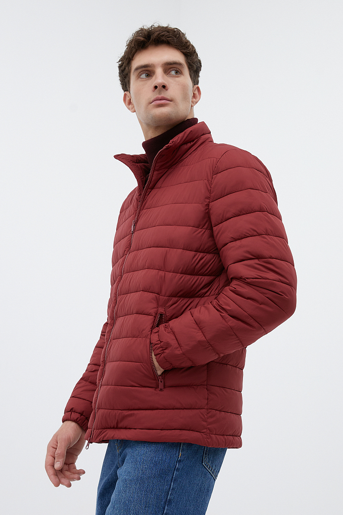 Зимняя куртка мужская Finn Flare FWB21074 бордовая 3XL