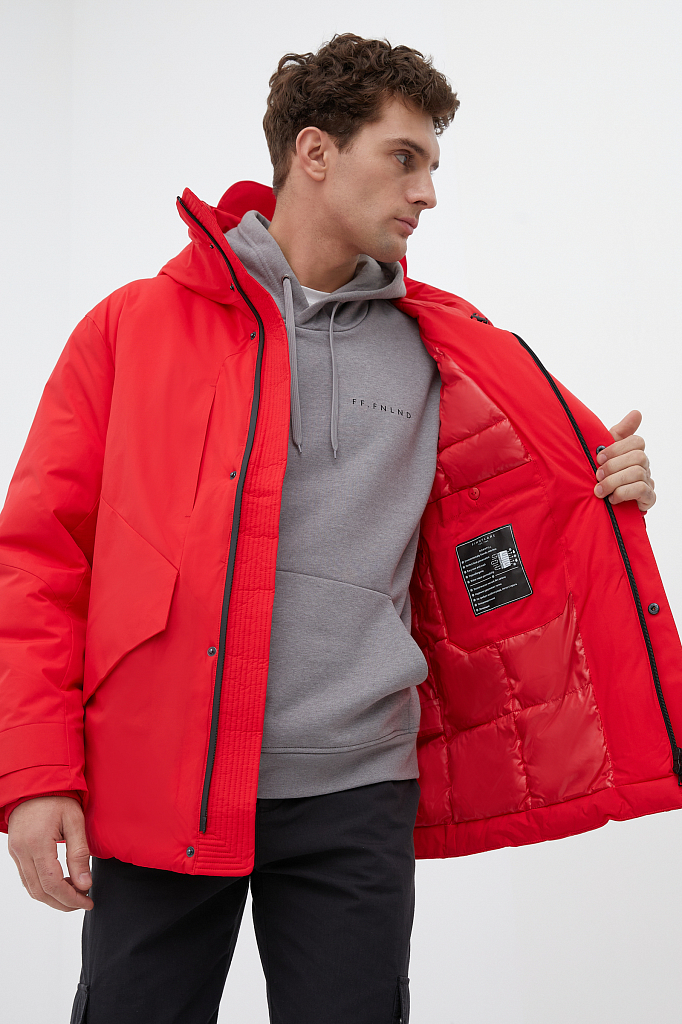 Зимняя куртка мужская Finn Flare FWB61028 красная 3XL