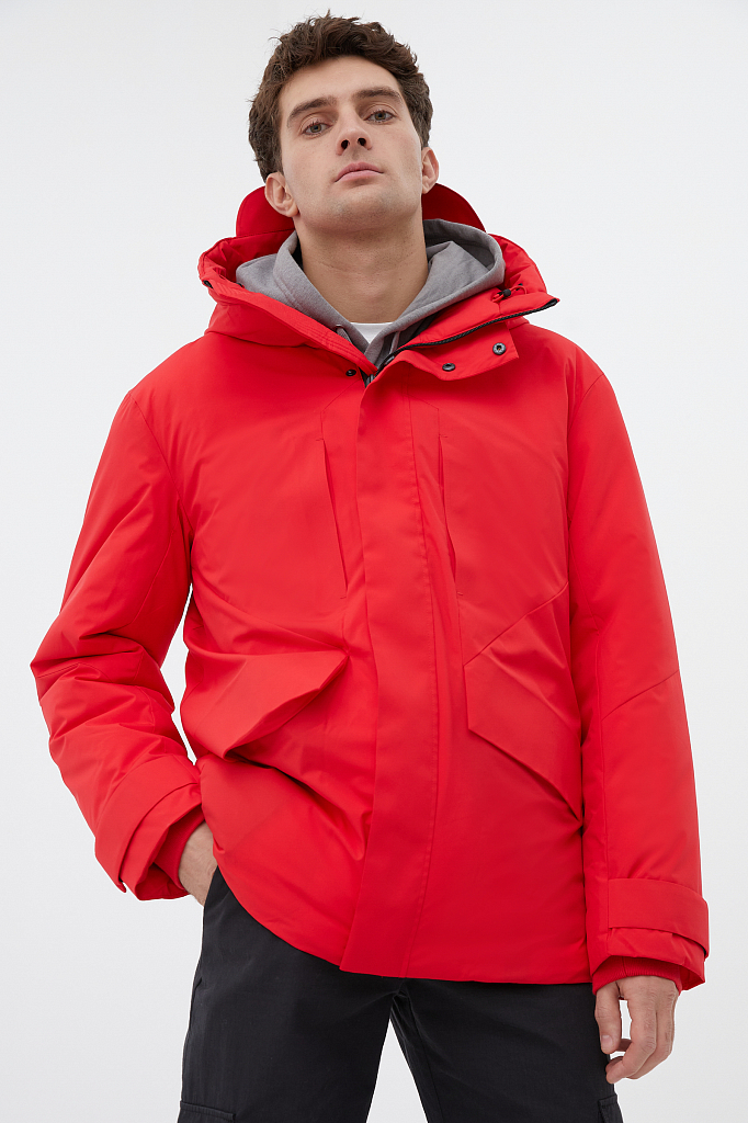 Зимняя куртка мужская Finn Flare FWB61028 красная 3XL