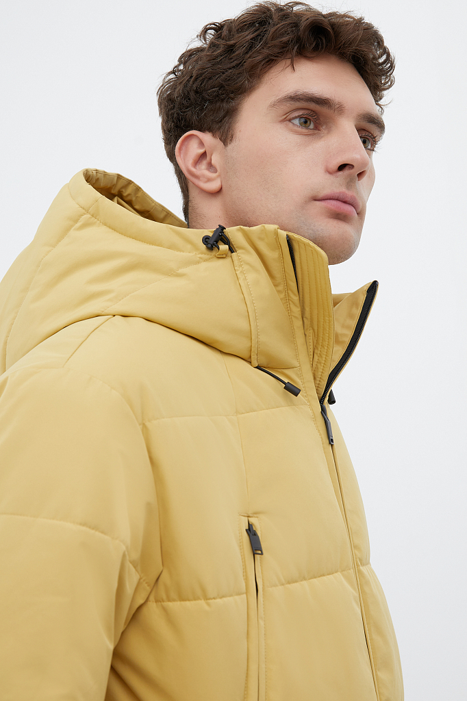 Зимняя куртка мужская Finn Flare FWB21011 желтая 3XL
