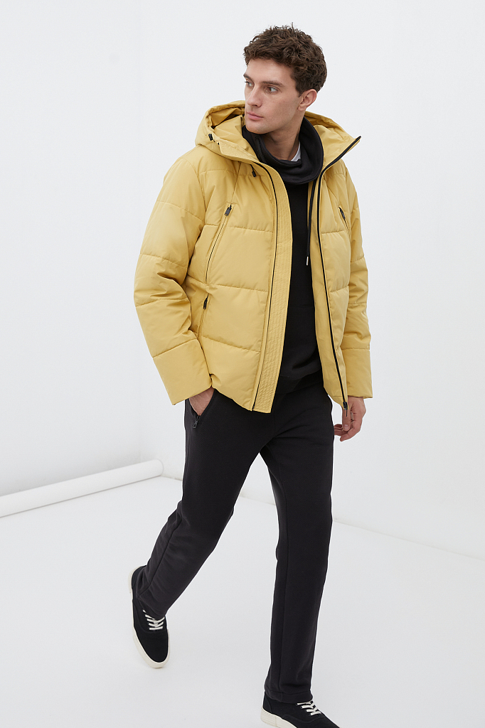 Зимняя куртка мужская Finn Flare FWB21011 желтая 3XL