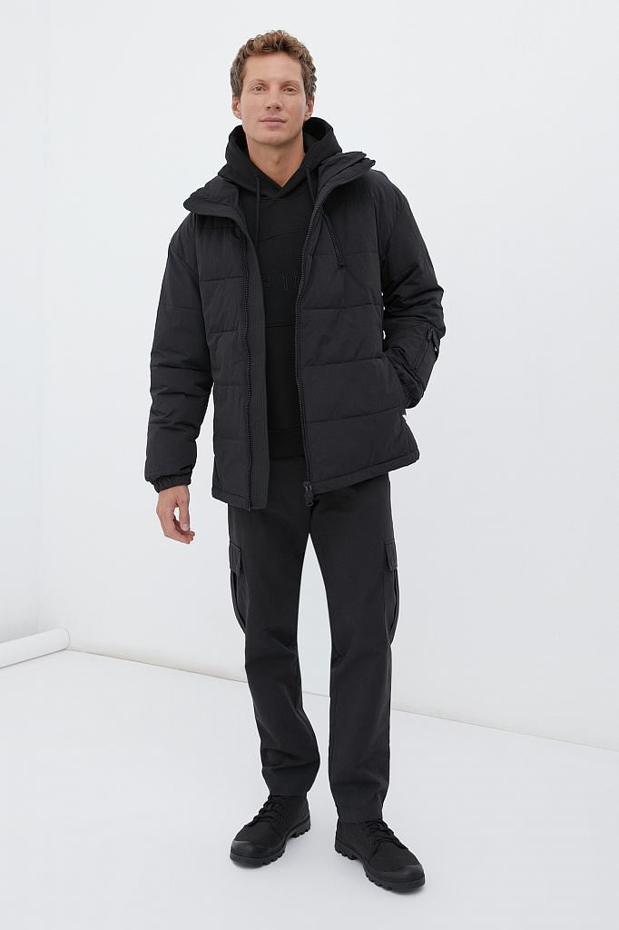 Зимняя куртка мужская Finn Flare FWB21016 черная 2XL