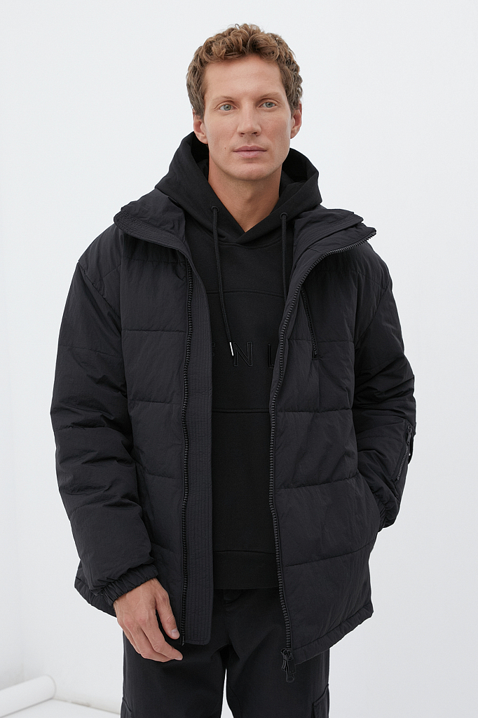 Зимняя куртка мужская Finn Flare FWB21016 черная 3XL