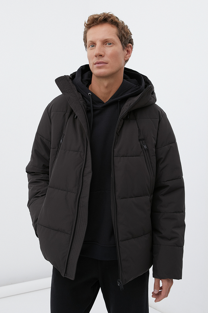 Зимняя куртка мужская Finn Flare FWB21011 черная 3XL