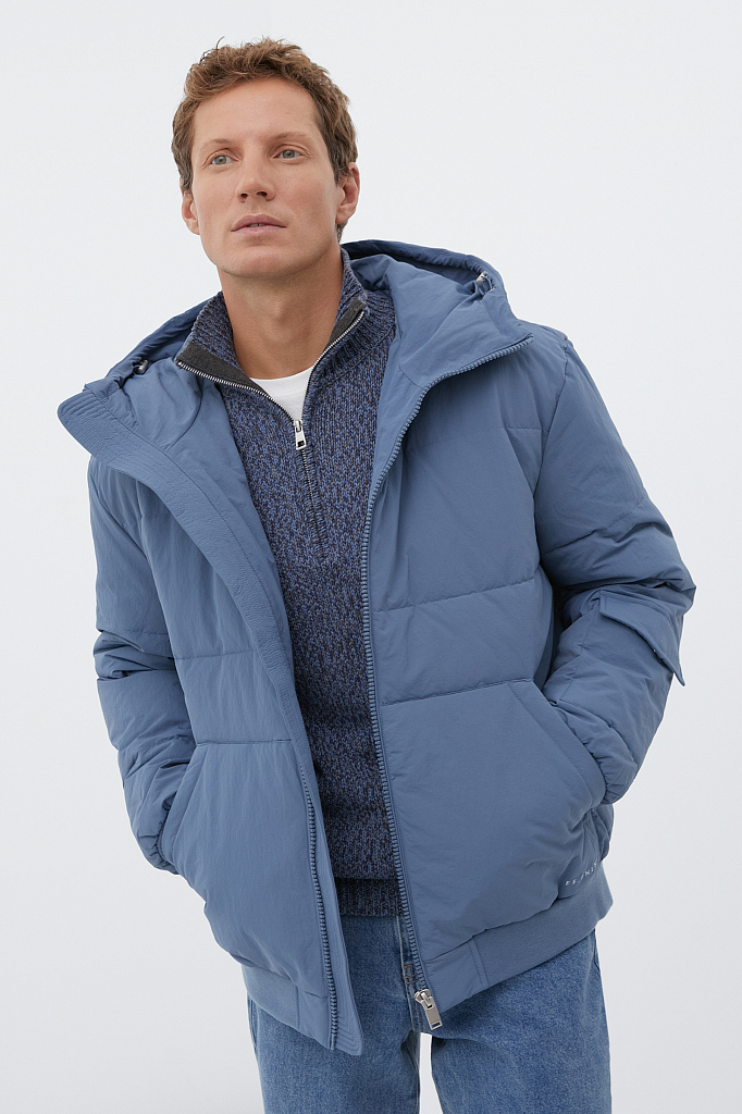 Зимняя куртка мужская Finn Flare FWB21021 синяя 3XL