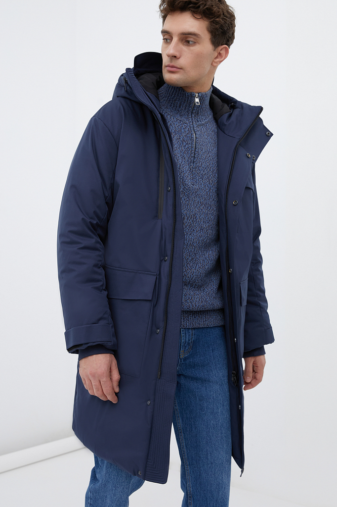 Зимняя куртка мужская Finn Flare FWB61029 синяя L