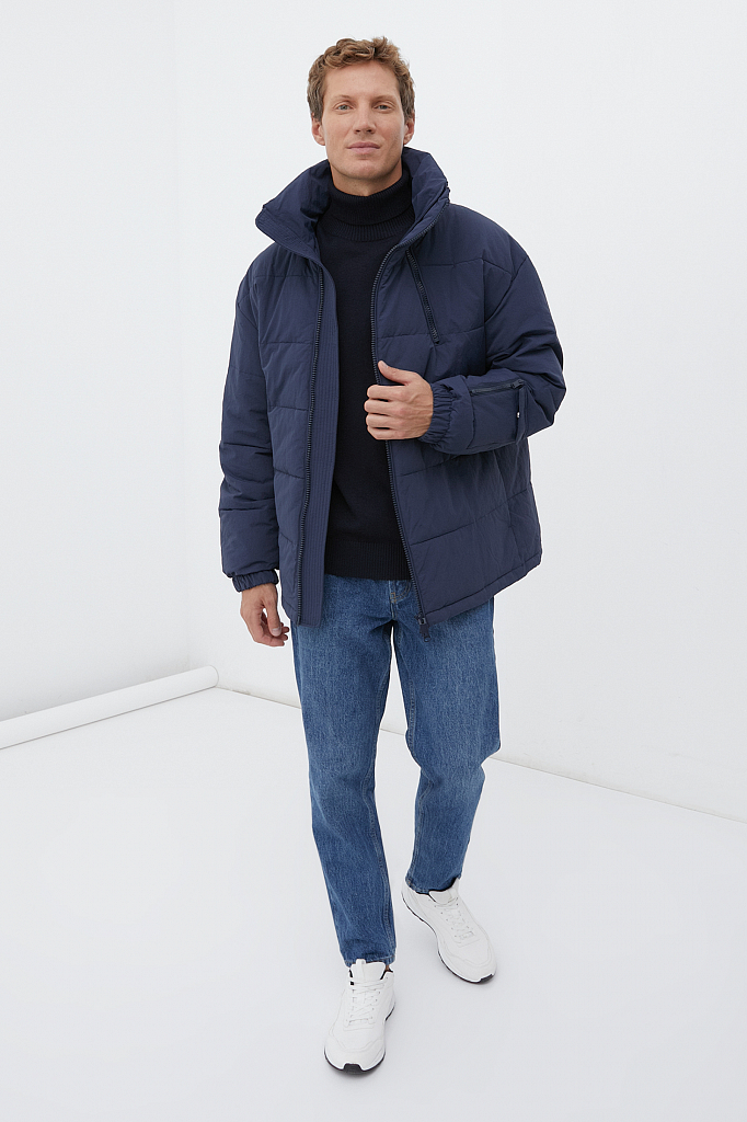 Зимняя куртка мужская Finn Flare FWB21016 синяя XL