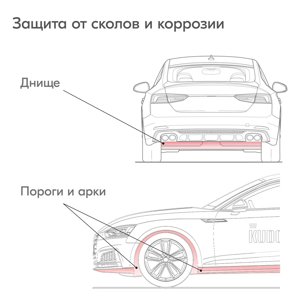 Kudo Антигравий Черный - 520 Мл. /6 Kudo KU-5222 - купить в Москве, цены на  Мегамаркет | 100025303928