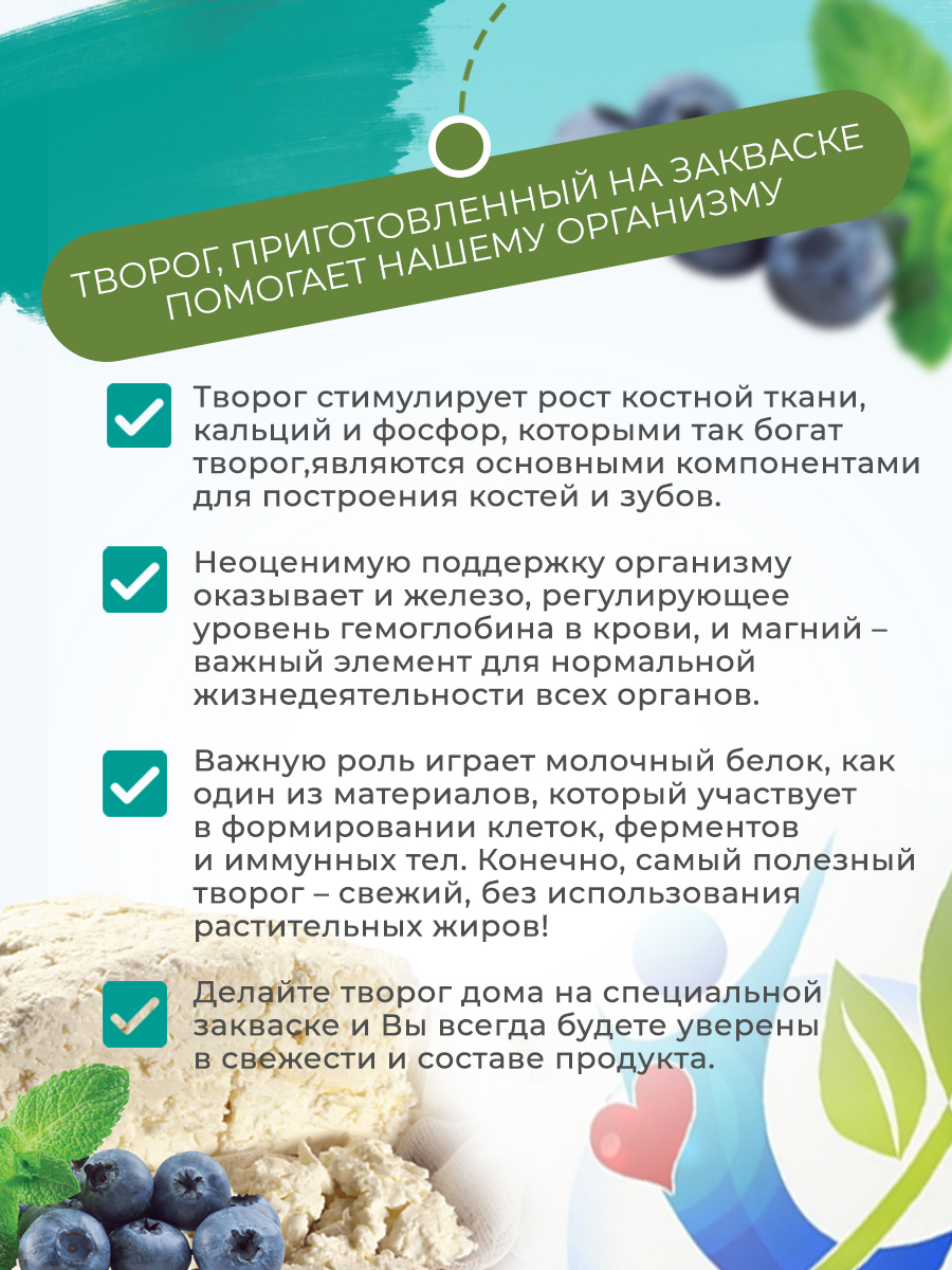 Купить закваска для приготовления творога 