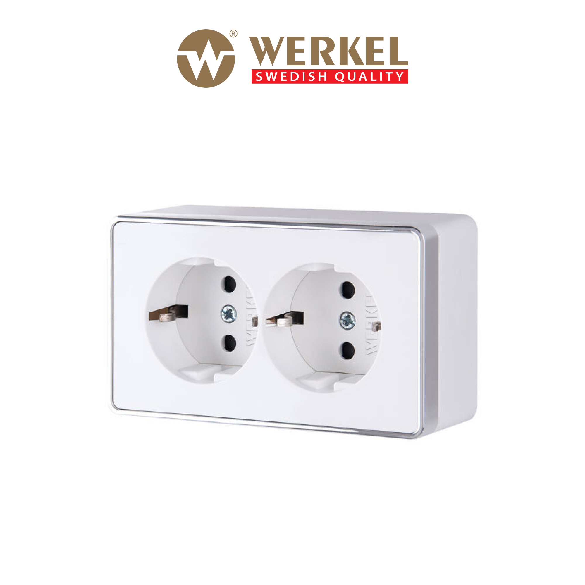 Розетка двойная с заземлением Gallant белая Werkel W5072101 - отзывы  покупателей на Мегамаркет | 600003834817