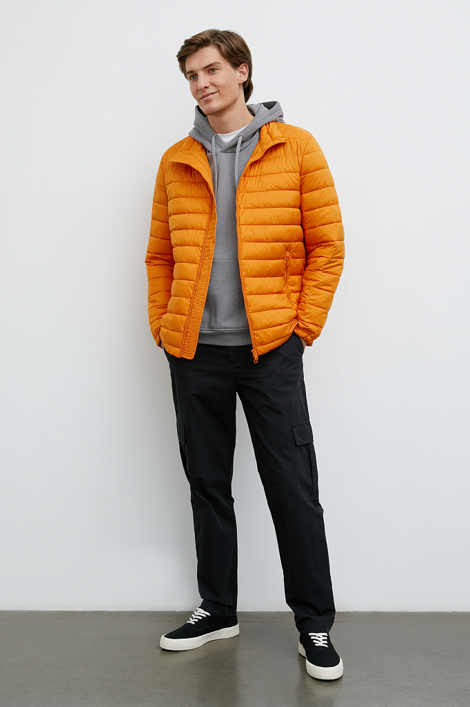 Зимняя куртка мужская Finn Flare FWB21074 коричневая XL