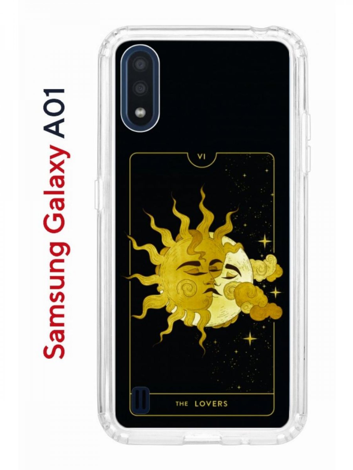 Чехол на Samsung Galaxy A01/A015 Kruche Print Tarot Lovers, противоударный  бампер, купить в Москве, цены в интернет-магазинах на Мегамаркет