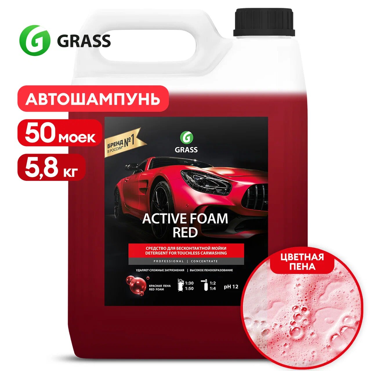 Характеристики автошампунь grass