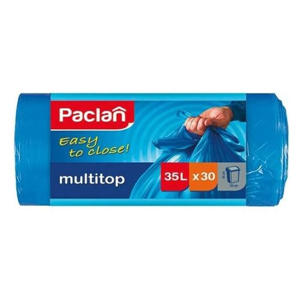 Мешки для мусора Paclan Multi-Top 35 л голубые 30 шт купить в интернет-магазине, цены на Мегамаркет