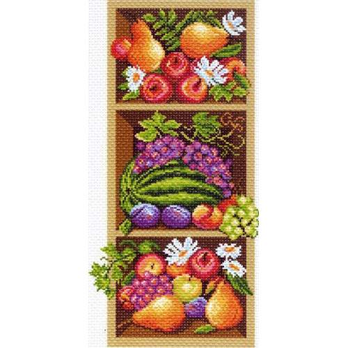 Канва с рисунком 'Матренин посад' 'Полка с фруктами', 24*47 см 1394