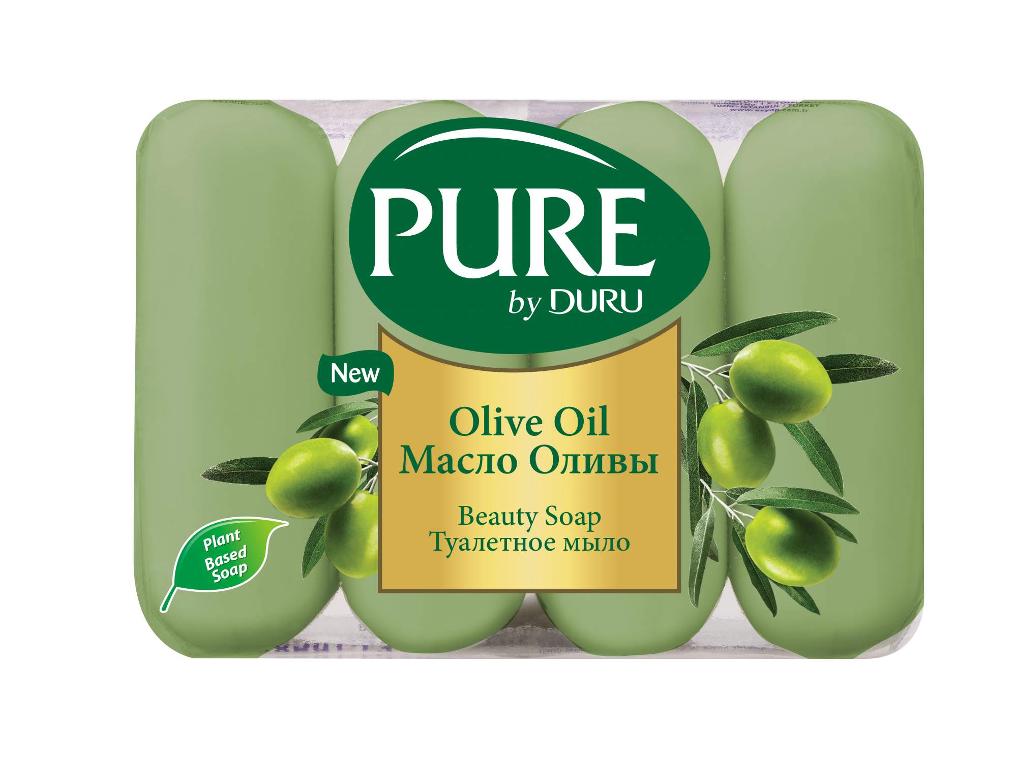 Мыло Pure by Duru Масло оливы 4х85 г - купить в Мегамаркет Москва, цена на Мегамаркет