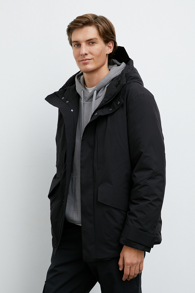 Зимняя куртка мужская Finn Flare FWB61028 черная 3XL