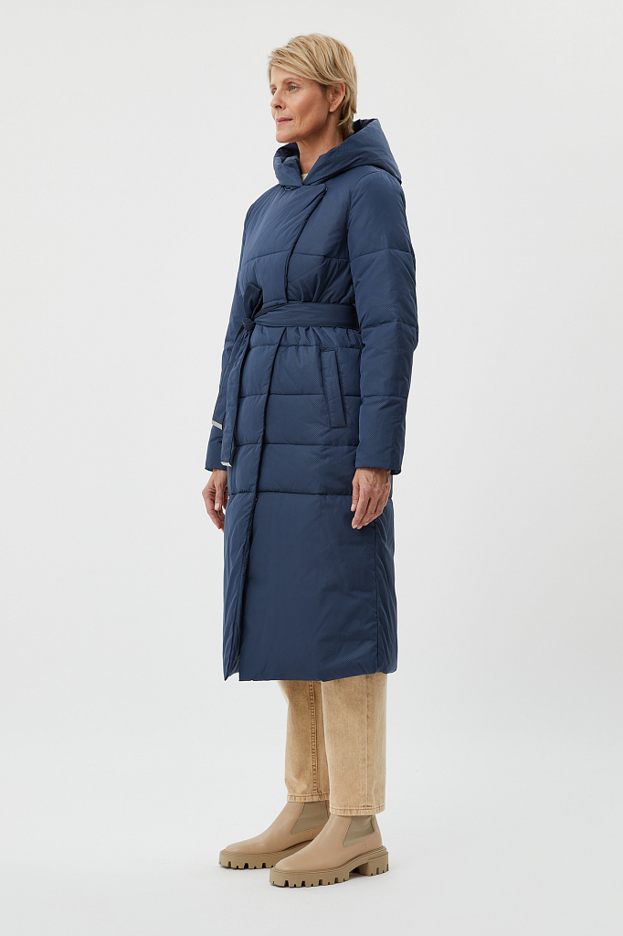 Пальто женское Finn Flare FAB110217 синее XL