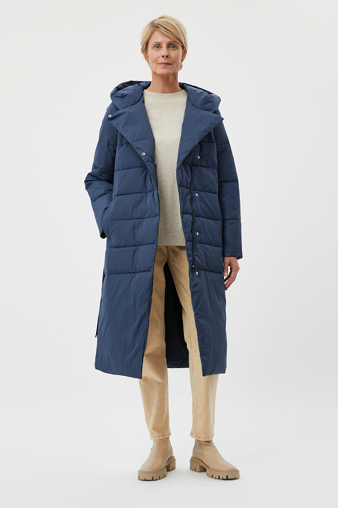 Пальто женское Finn Flare FAB110217 синее XL