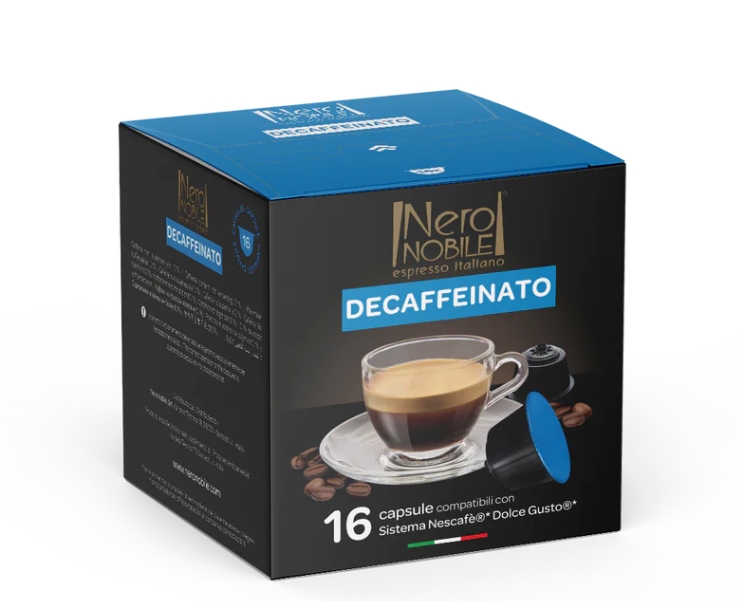 Купить кофе в капсулах Neronobile Decaffeinato для кофемашин Dolce Gusto, 16 шт, цены на Мегамаркет | Артикул: 100047899577