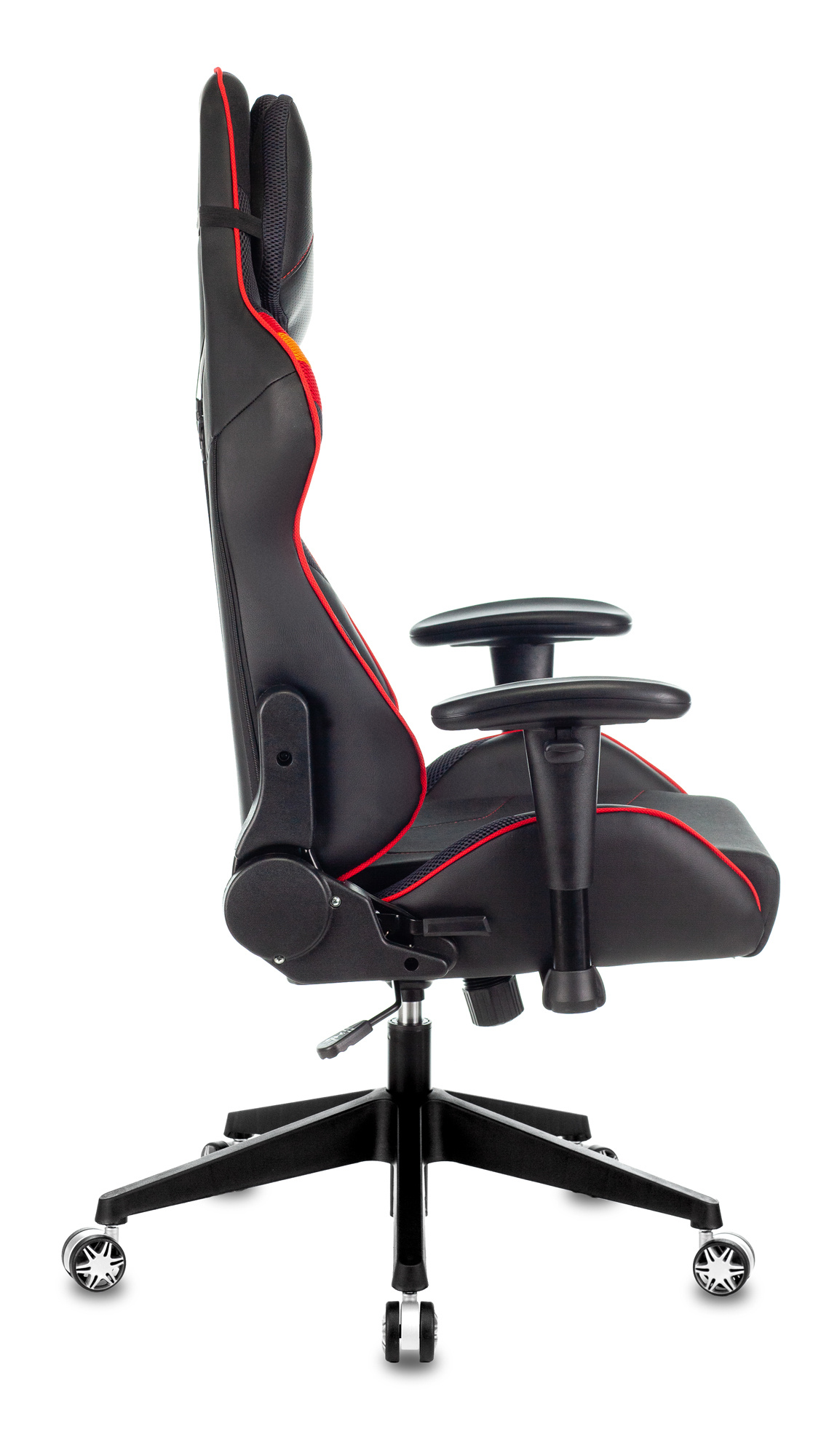 Кресло игровое ZOMBIE VIKING 4 AERO RED две подушки черный/красный искусст.кожа/ткань