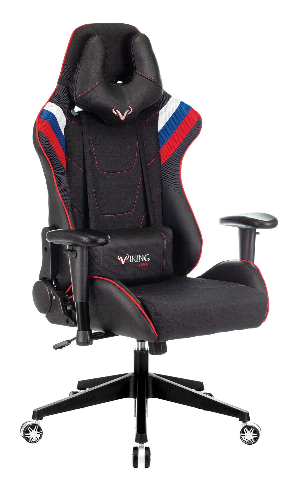 Кресло игровое ZOMBIE VIKING 4 AERO RUS белый/синий/красный/черный - купить в Домовёнок(Sale), цена на Мегамаркет