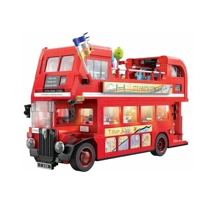 Купить конструктор CADA Лондонский винтажный туристический автобус, 1770 деталей, цены на конструкторы в интернет-магазинах на Мегамаркет