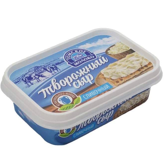 Сыр творожный Томское Молоко сливочный, 30%, 180 г