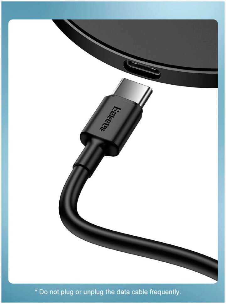 Беспроводное зарядное устройство Baseus Simple Magnetic Wireless Charger, Black (WXJK-E01)