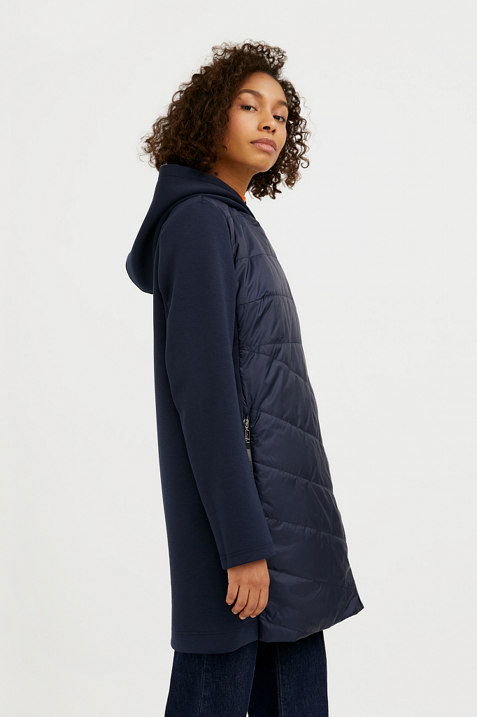 Пальто женское Finn Flare B21-11031 синее XS
