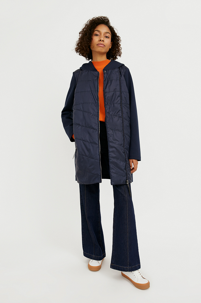 Пальто женское Finn Flare B21-11031 синее XS