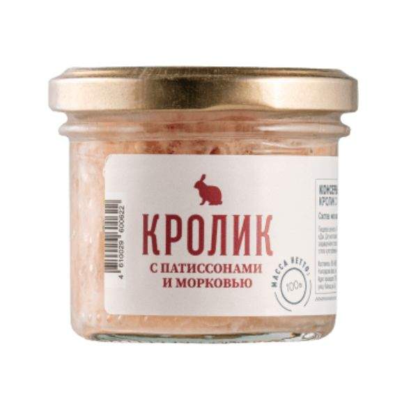 Кролик Медовый Дом Ферма с патиссонами и морковью, 100 г