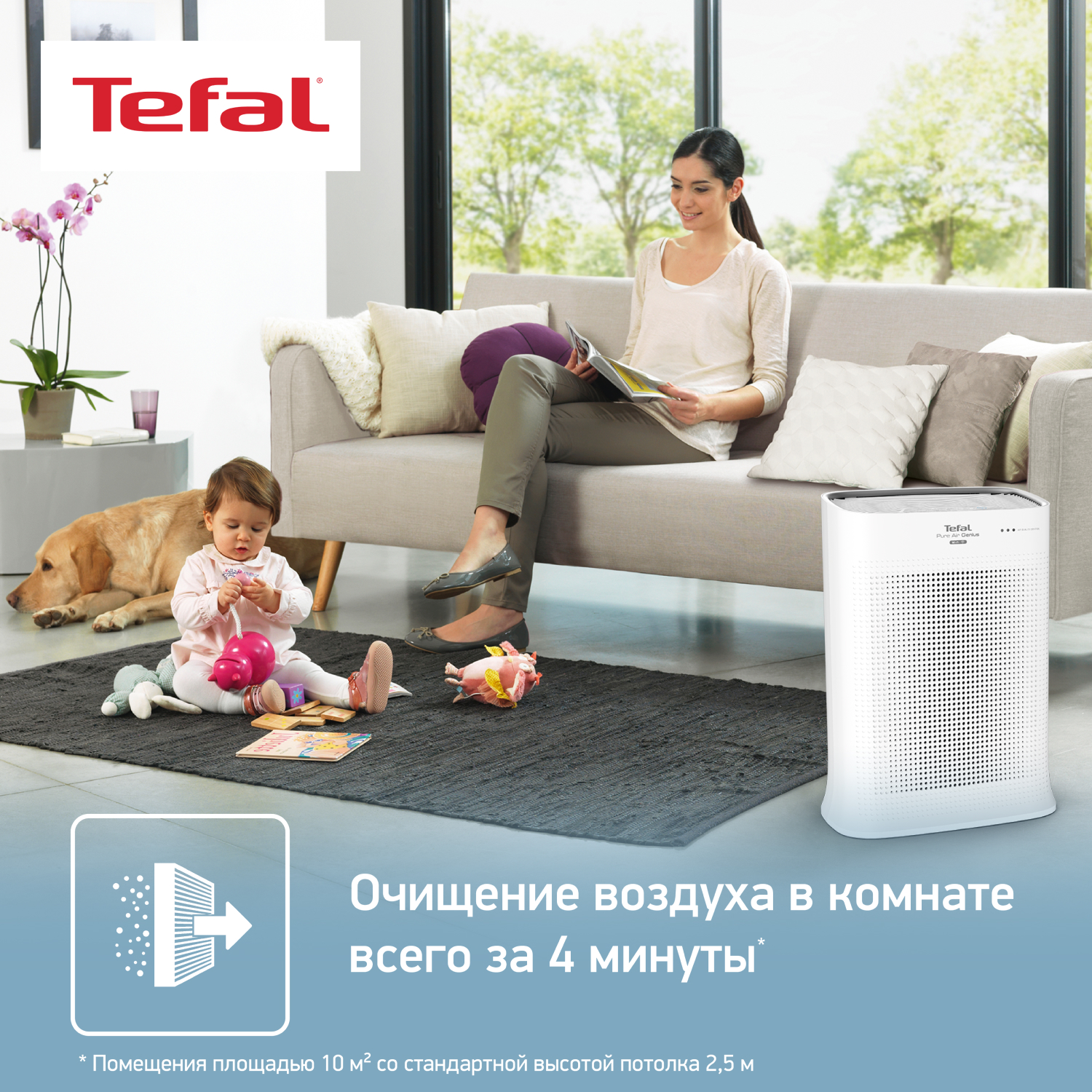 Очиститель воздуха Tefal Pure Air Genius PT3080F0 White, купить в Москве,  цены в интернет-магазинах на Мегамаркет