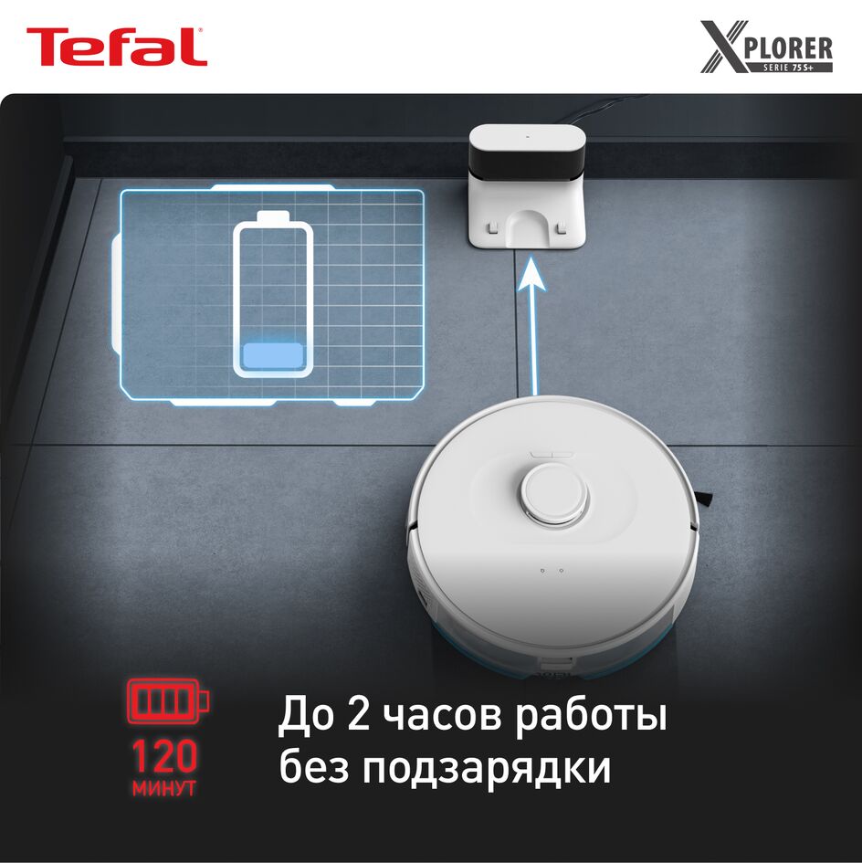 Робот-пылесос Tefal RG8597WH белый - отзывы покупателей на маркетплейсе  Мегамаркет | Артикул: 600010326139