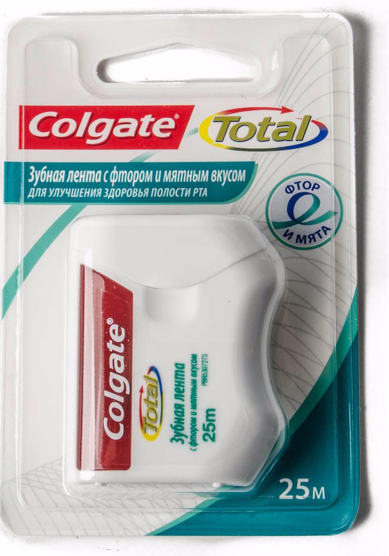 Зубная лента Colgate Total с фтором и мятным вкусом 25 м, 2 шт.