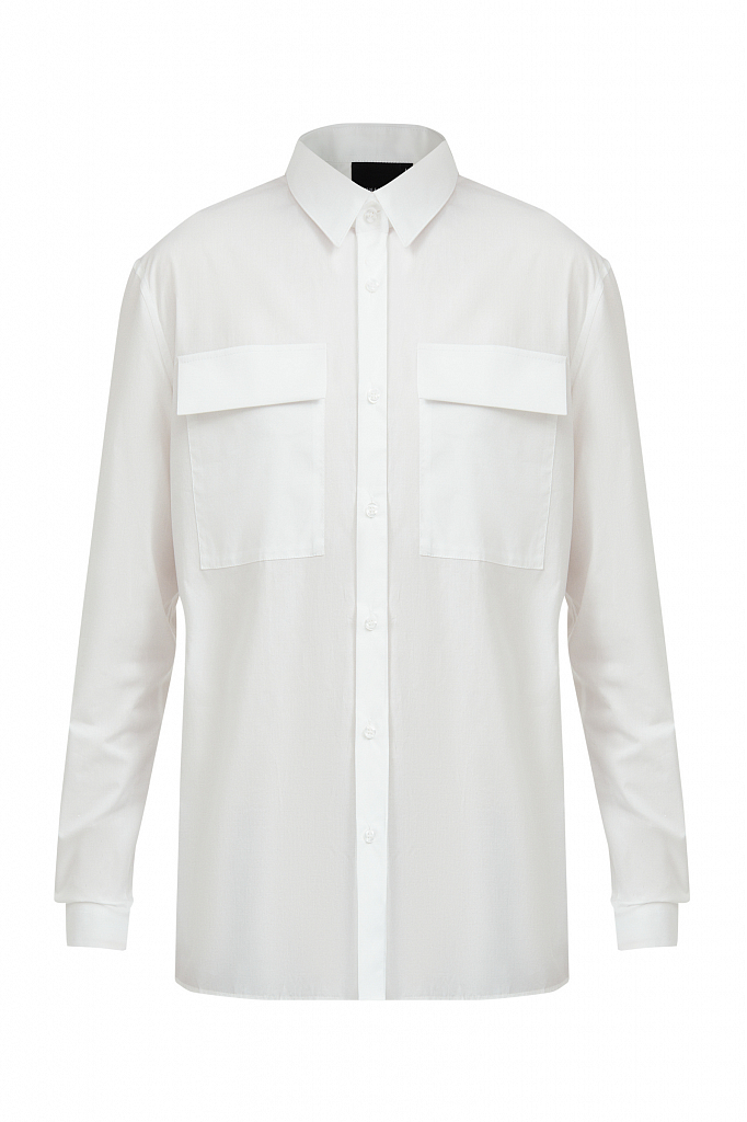 Рубашка мужская Finn Flare S21-21005 белая M