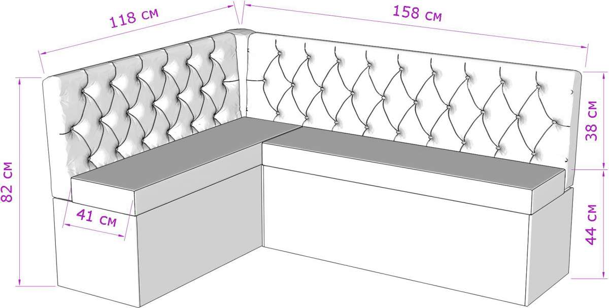 Кухонный угловой диван венеция